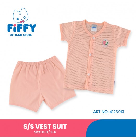 FIFFY SWEET APPLE  SHORT SLEEVE VEST SUIT