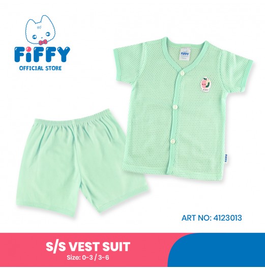 FIFFY SWEET APPLE  SHORT SLEEVE VEST SUIT