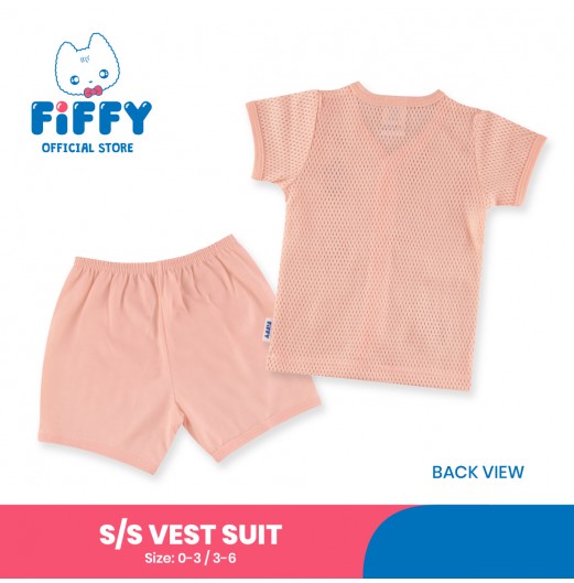 FIFFY SWEET APPLE  SHORT SLEEVE VEST SUIT