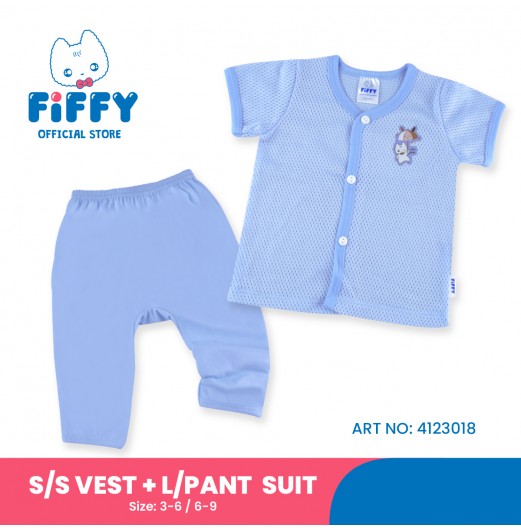 FIFFY RABBIT UMBRELLA SHORT SLEEVE VEST+ LONG PANT SUIT