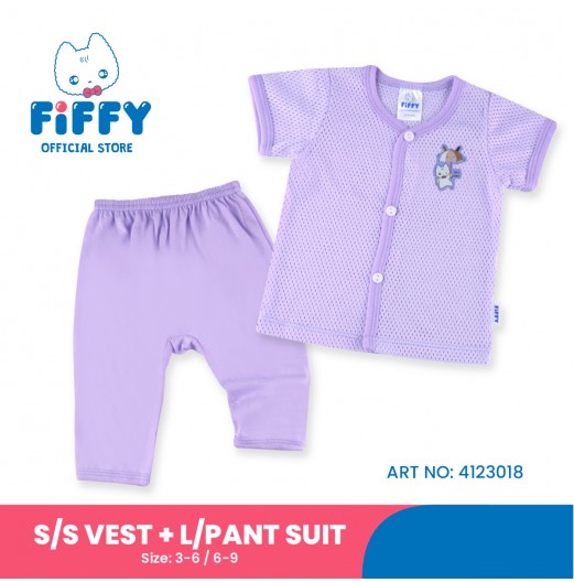 FIFFY RABBIT UMBRELLA SHORT SLEEVE VEST+ LONG PANT SUIT