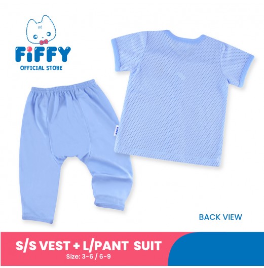 FIFFY RABBIT UMBRELLA SHORT SLEEVE VEST+ LONG PANT SUIT