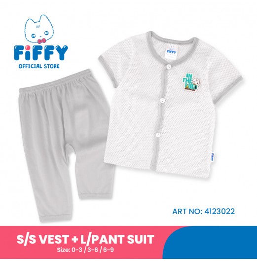 FIFFY IN THE HILL ADVENTURE SHORT SLEEVE VEST + LONG PANT SUIT