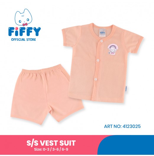 FIFFY LOVE BALLOON SHORT SLEEVE VEST SUIT