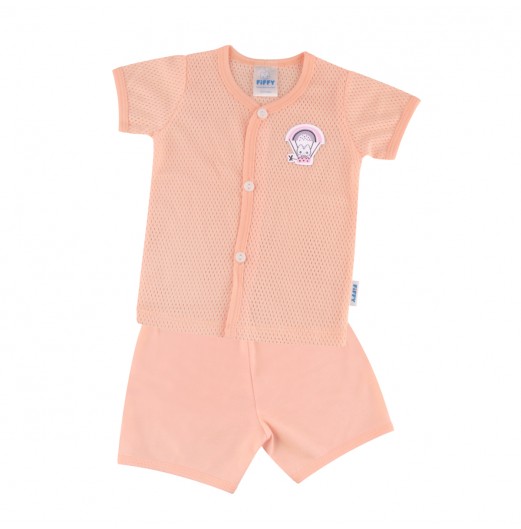 FIFFY LOVE BALLOON SHORT SLEEVE VEST SUIT