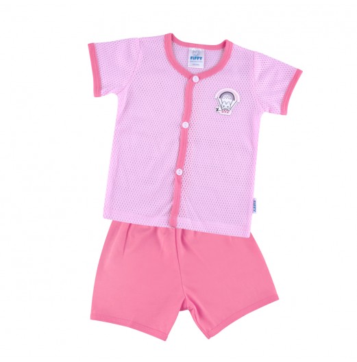 FIFFY LOVE BALLOON SHORT SLEEVE VEST SUIT