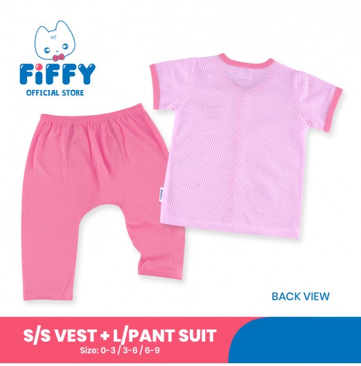 FIFFY LOVE BALLOON SHORT SLEEVE VEST+ LONG PANT SUIT