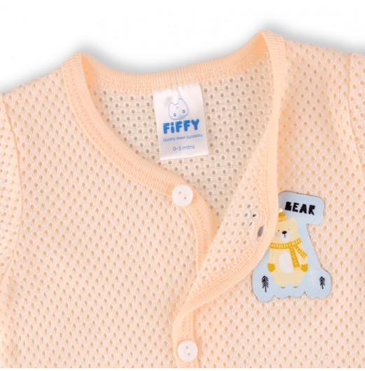 FIFFY HELLO BEAR SHORT SLEEVE VEST SUIT