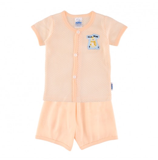 FIFFY HELLO BEAR SHORT SLEEVE VEST SUIT