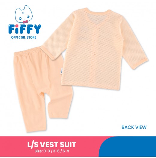 FIFFY HELLO BEAR LONG SLEEVE VEST SUIT