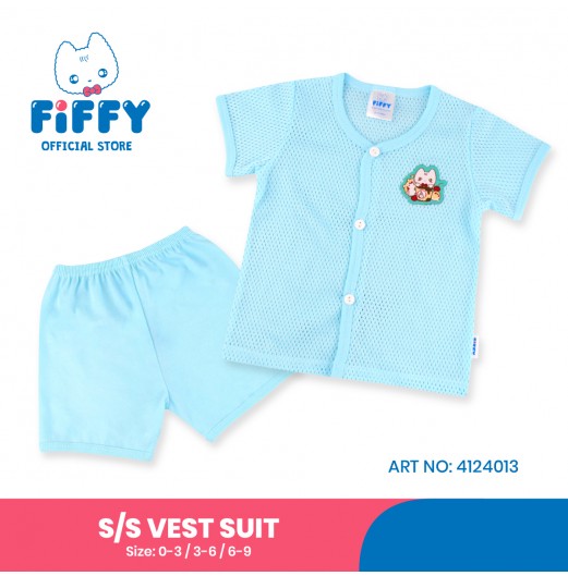 FIFFY AND DESSERT KITTY SHORT SLEEVE VEST SUIT