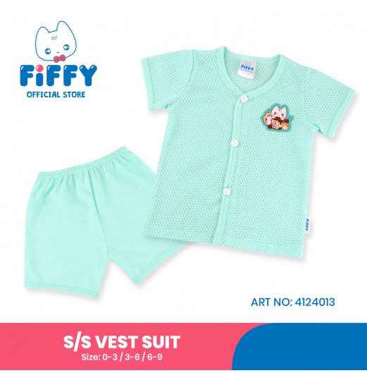 FIFFY AND DESSERT KITTY SHORT SLEEVE VEST SUIT