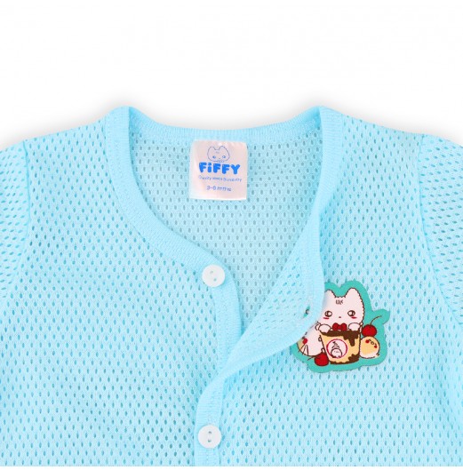 FIFFY AND DESSERT KITTY SHORT SLEEVE VEST SUIT