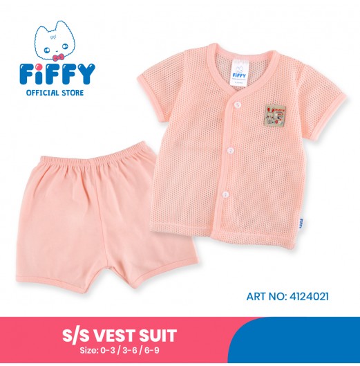 FIFFY MUMMY LOVES ME SHORT SLEEVE VEST SUIT