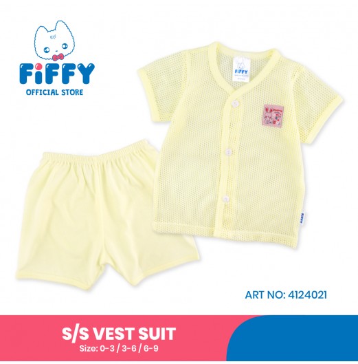 FIFFY MUMMY LOVES ME SHORT SLEEVE VEST SUIT