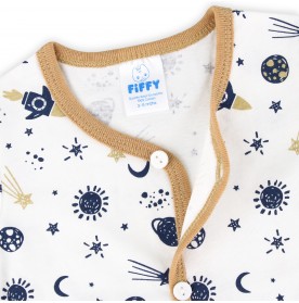 FIFFY STARRY NIGHT SHORT SLEEVE VEST + LONG PANT SUIT