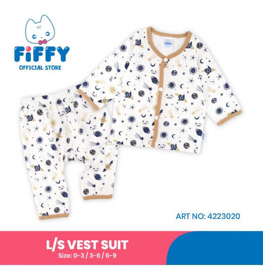 FIFFY STARRY NIGHT LONG SLEEVE VEST SUIT