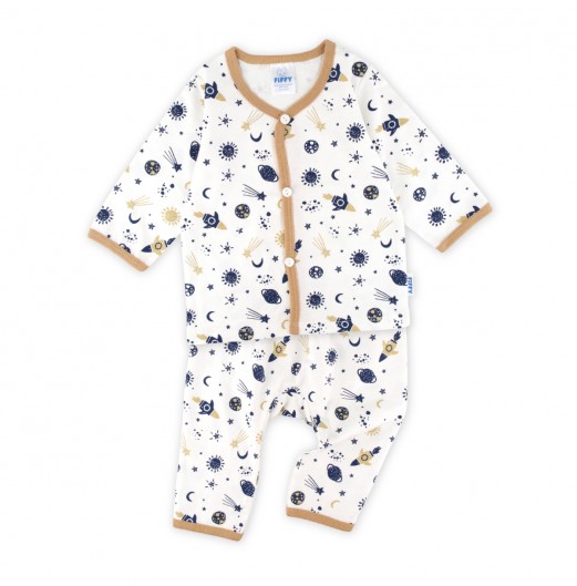 FIFFY STARRY NIGHT LONG SLEEVE VEST SUIT