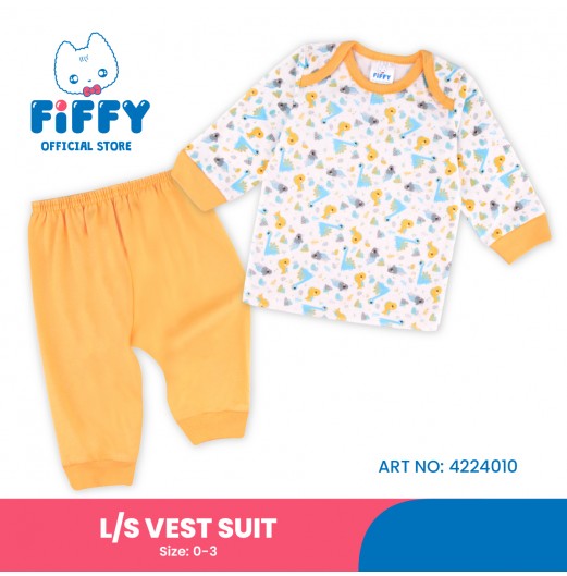 FIFFY DINOSAUR DELIGHT LONG SLEEVE VEST SUIT