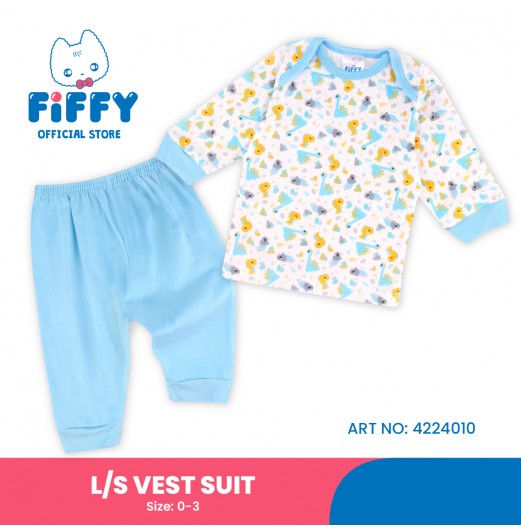 FIFFY DINOSAUR DELIGHT LONG SLEEVE VEST SUIT