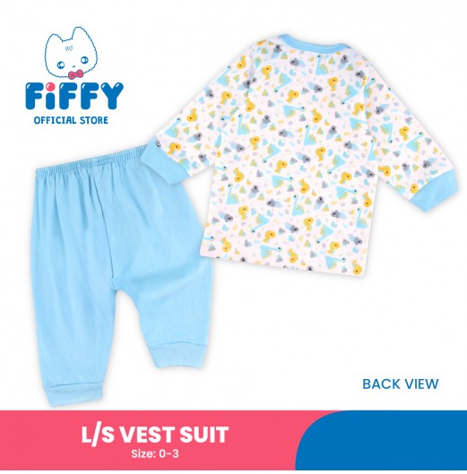 FIFFY DINOSAUR DELIGHT LONG SLEEVE VEST SUIT