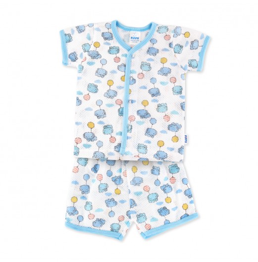 FIFFY ELEPHANT WITH BALLOONS SHORT SLEEVE VEST SUIT