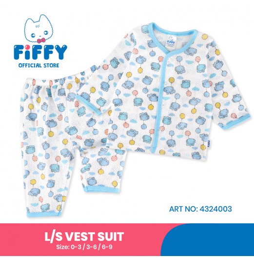 FIFFY ELEPHANT WITH BALLOONS LONG SLEEVE VEST SUIT