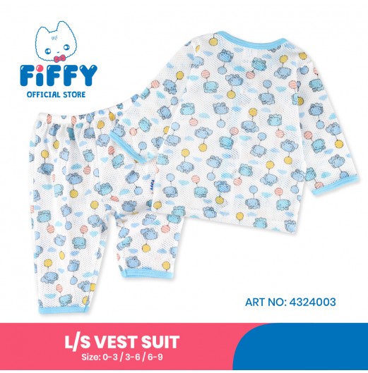 FIFFY ELEPHANT WITH BALLOONS LONG SLEEVE VEST SUIT