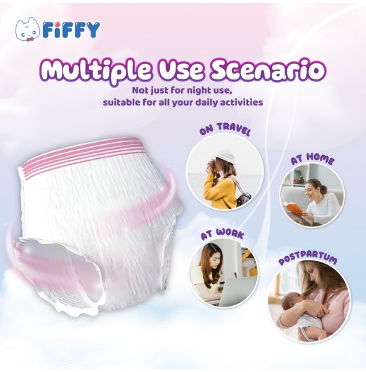 FIFFY OVERNIGHT PANTIES - 3 IN 1 PACK