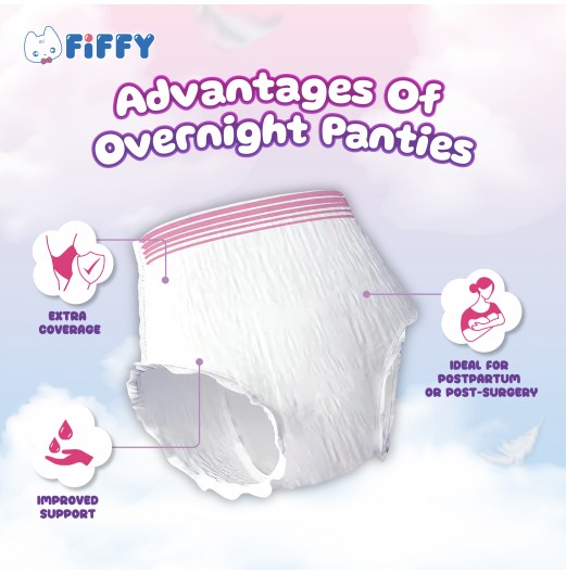 FIFFY OVERNIGHT PANTIES - 3 IN 1 PACK