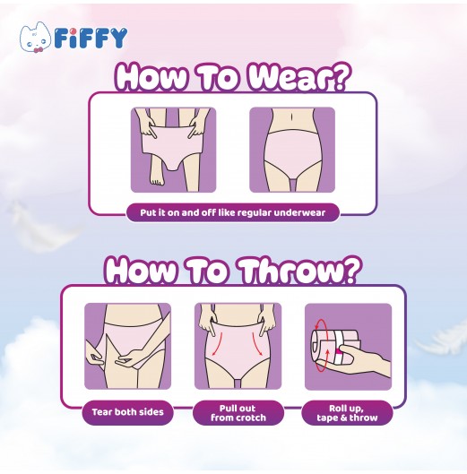 FIFFY OVERNIGHT PANTIES - 3 IN 1 PACK