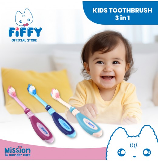 FIFFY 3 IN 1 KIDS TOOTHBRUSH