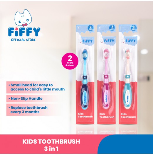 FIFFY 3 IN 1 KIDS TOOTHBRUSH