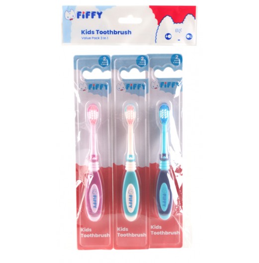 FIFFY 3 IN 1 KIDS TOOTHBRUSH