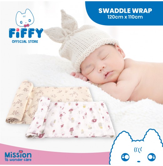 FIFFY SOFT & VENTILATED BABY SWADDLE (2PCS / PACK)