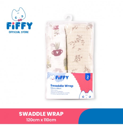 FIFFY SOFT & VENTILATED BABY SWADDLE (2PCS / PACK)