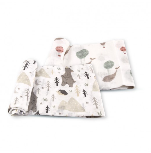 FIFFY SOFT & VENTILATED BABY SWADDLE (2PCS / PACK)