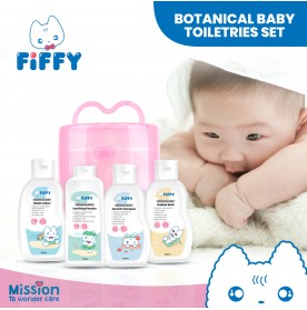 FIFFY BOTANICAL BABY TOILETRIES TRAVEL SET (4 BOTTLES) 98-864