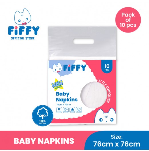 Accessories - FIFFY BABY NAPKINS (LITTLE CHEQUER)