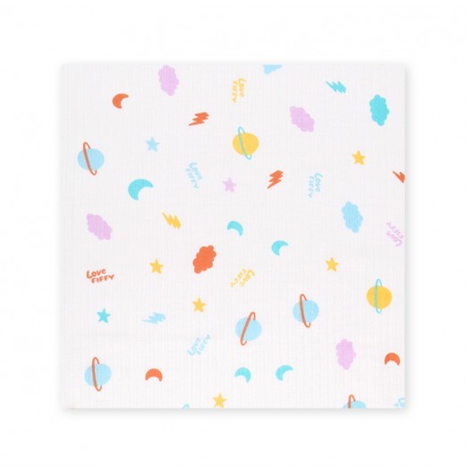 FIFFY BABY NAPKIN PRINTED 76 X 76CM 10'S