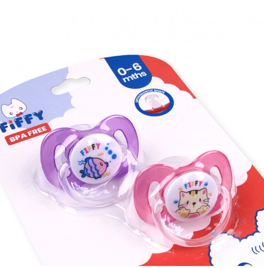 Soothers & Pacifiers - FIFFY SILICONE ORTHODONTIC SOOTHER (TWIN PACK)