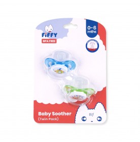 FIFFY SILICONE ORTHODONTIC SOOTHER (TWIN PACK)