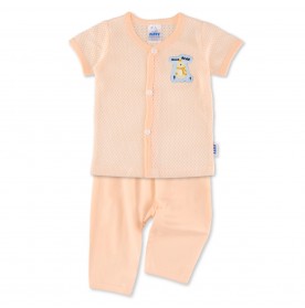 FIFFY HELLO BEAR SHORT SLEEVE VEST + LONG PANT SUIT