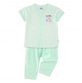 FIFFY HELLO BEAR SHORT SLEEVE VEST + LONG PANT SUIT