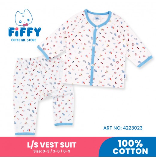 FIFFY TINY SAILOR ADVENTURES LONG SLEEVE VEST SUIT